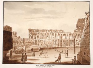The Arena of the Colosseum Filled In and Restored to Its Former State, 1833 by Agostino Tofanelli